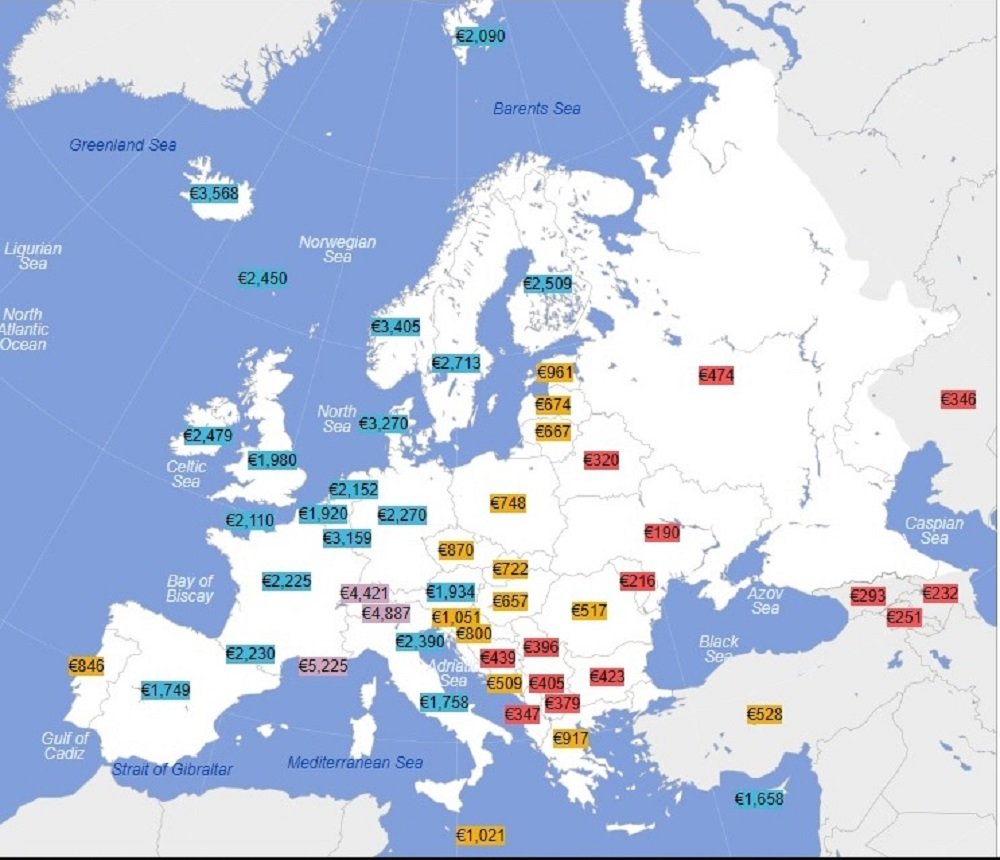 Какой из регионов европы является самым слабым в экономическом плане