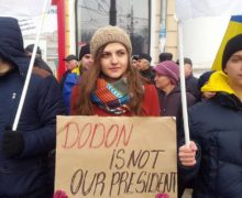 Унионисты устроили акцию протеста в день инаугурации Додона