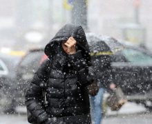 На севере Молдовы пошел снег