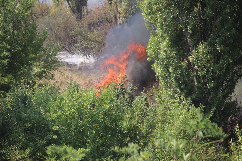 В Кишиневе вновь горят поля. Огонь распространился на десятки гектаров