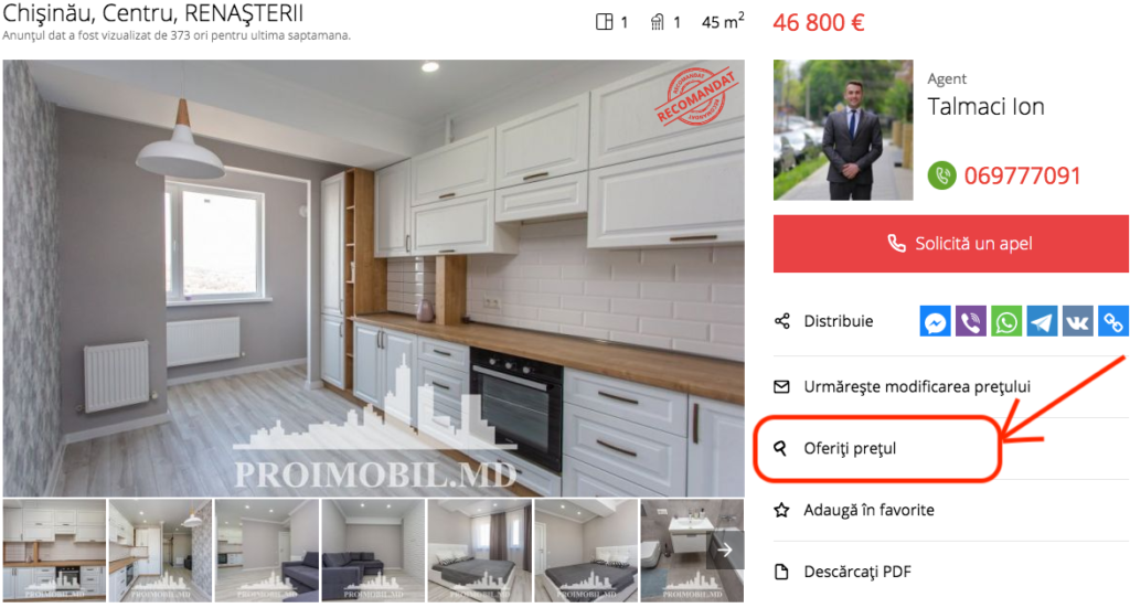 PROIMOBIL.MD: Теперь вы можете продать / заказать / арендовать любую недвижимость через Интернет