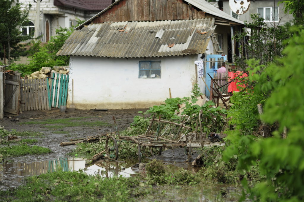 satul Hansca inundație