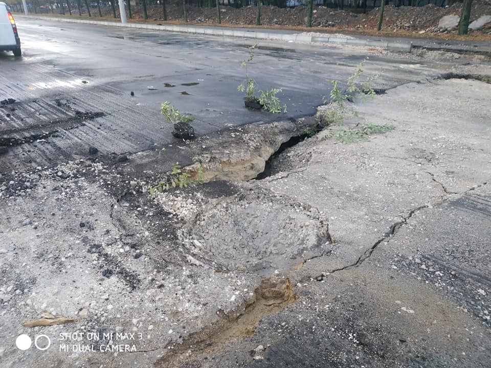 Размытые дороги, упавшие деревья. В Кишиневе устраняют последствия дождя и ветра (ФОТО)