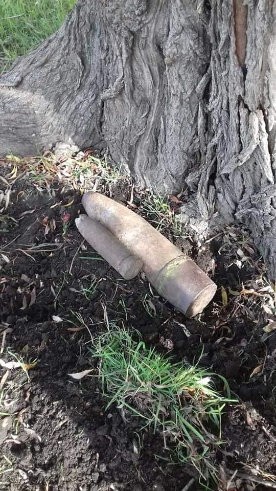 Ialoveni: Două proiectile de artilerie au fost descoperite de un localnic la marginea unei păduri (FOTO)