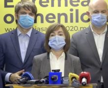 „Renunțați la fraude, nu încercați să șantajați oamenii”. Primele declarații ale Maiei Sandu după anunțarea rezultatelor