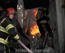 В Кишиневе пожарные всю ночь тушили пожар на Ботанике