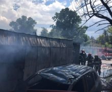 В Кишиневе на складе дизтоплива вспыхнул пожар (ВИДЕО)