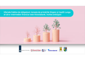 Успешная премьера на рынке капитала Молдовы. При поддержке Victoriabank полностью завершена подписка на муниципальные облигации, выпущенные мэриями пригорода Сынжера и города Чадыр-Лунга
