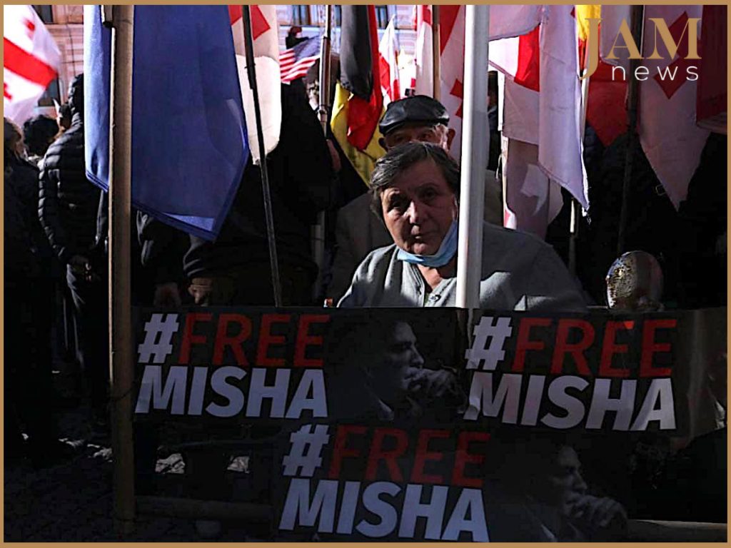 «Свободу Мише!» В Тбилиси приходит митинг за освобождение Саакашвили (ВИДЕО)