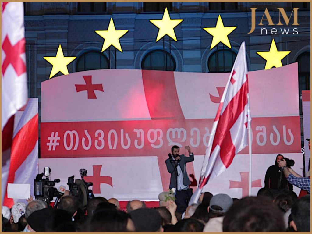 «Свободу Мише!» В Тбилиси приходит митинг за освобождение Саакашвили (ВИДЕО)