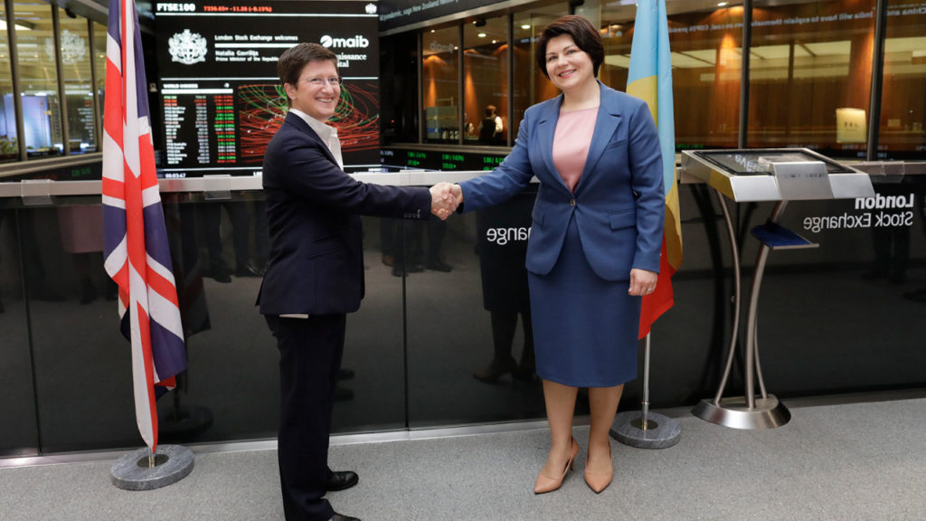 Maib принял участие в церемонии открытия первого «Дня рынка капитала Молдовы» на Лондонской фондовой бирже