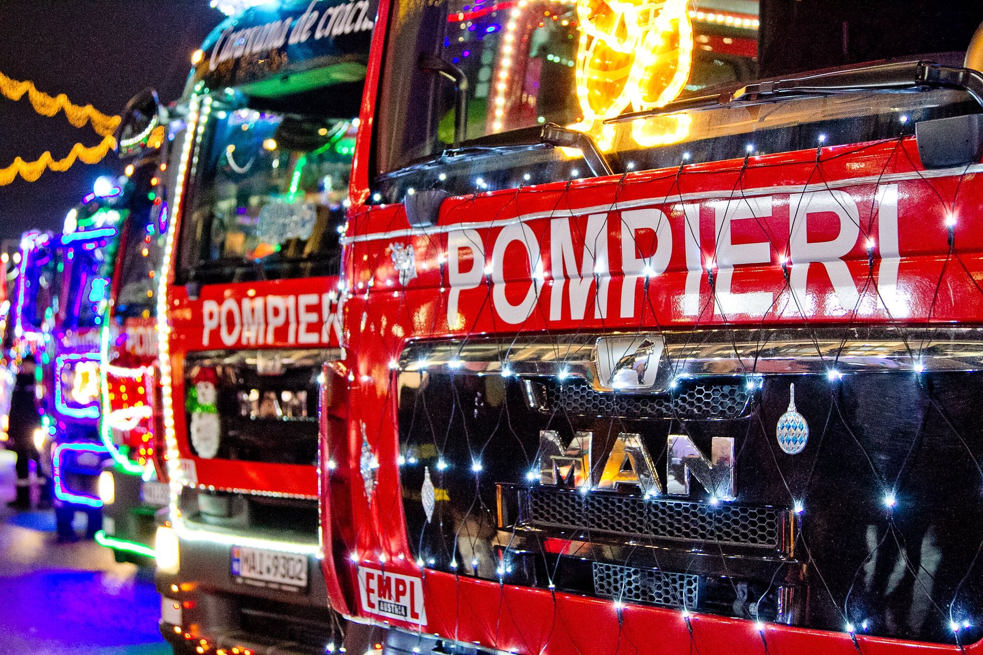 Caravana de Crăciun: 26 de autospeciale ale pompierilor se vor deplasa pe străzile din Chișinău