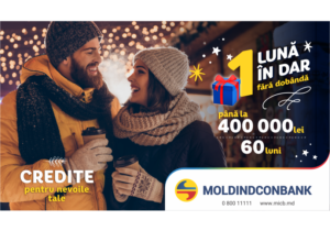 Moldindconbank își bucură clienții cu o lună fără dobândă la credite