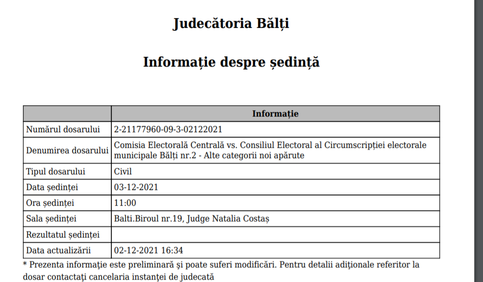 Judecătoria Bălți va examina vineri solicitarea CEC, privind excluderea Marinei Tauber din cursa electorală