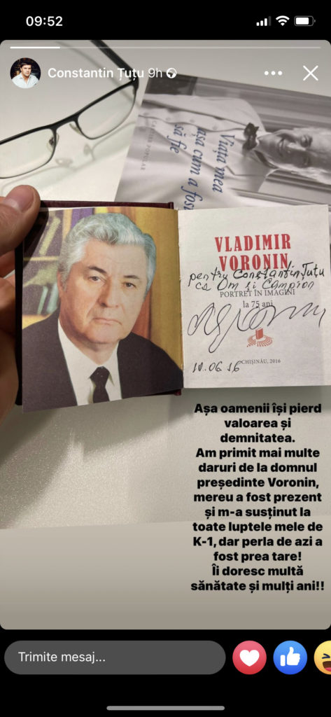 Țuțu, replică pentru Voronin: „Așa oamenii își pierd valoarea și demnitatea”