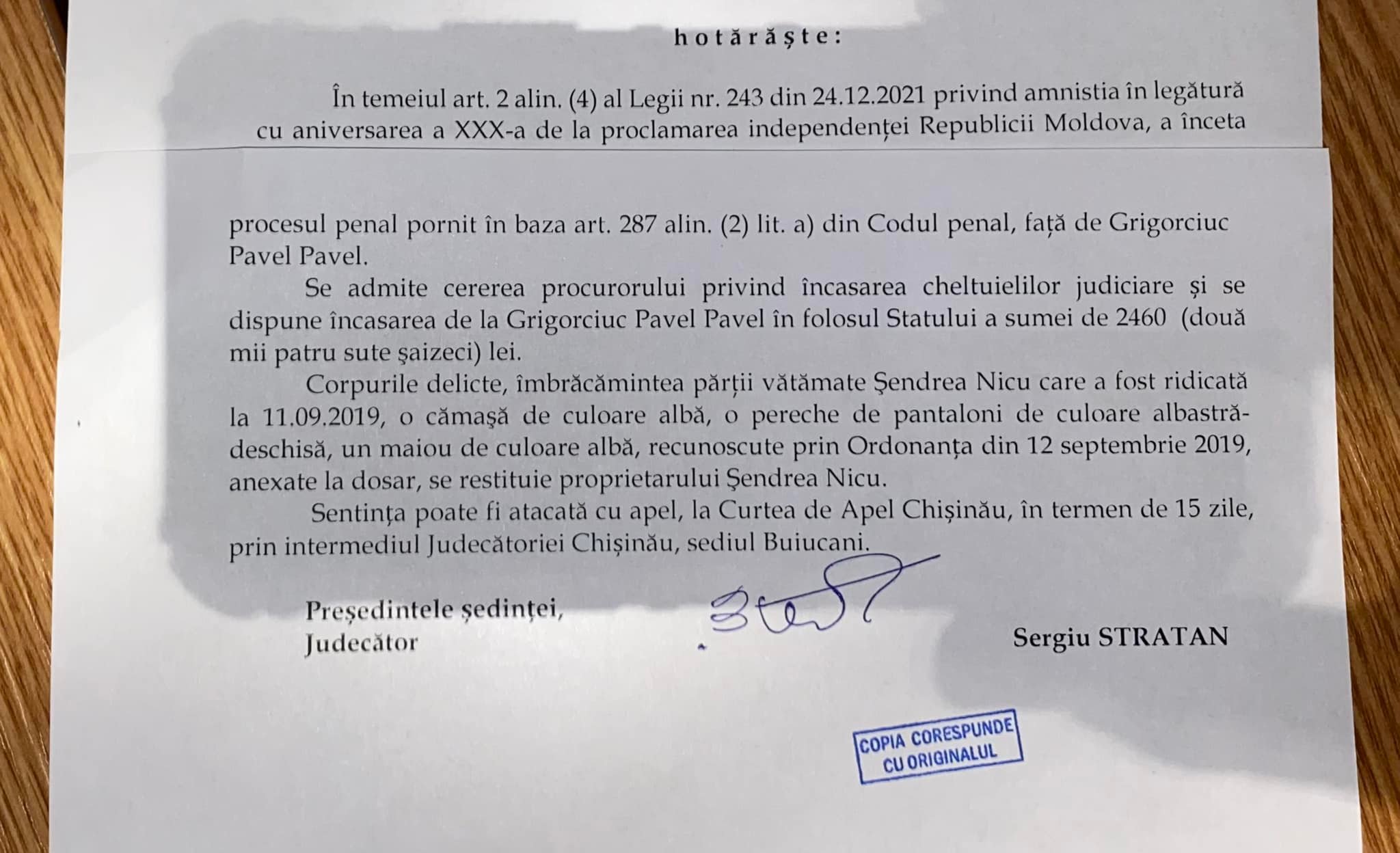 DOC Judecătorii vor să-l amnistieze pe Grigorciuc, pentru palma lui Sîrbu. Activistul nu este de acord