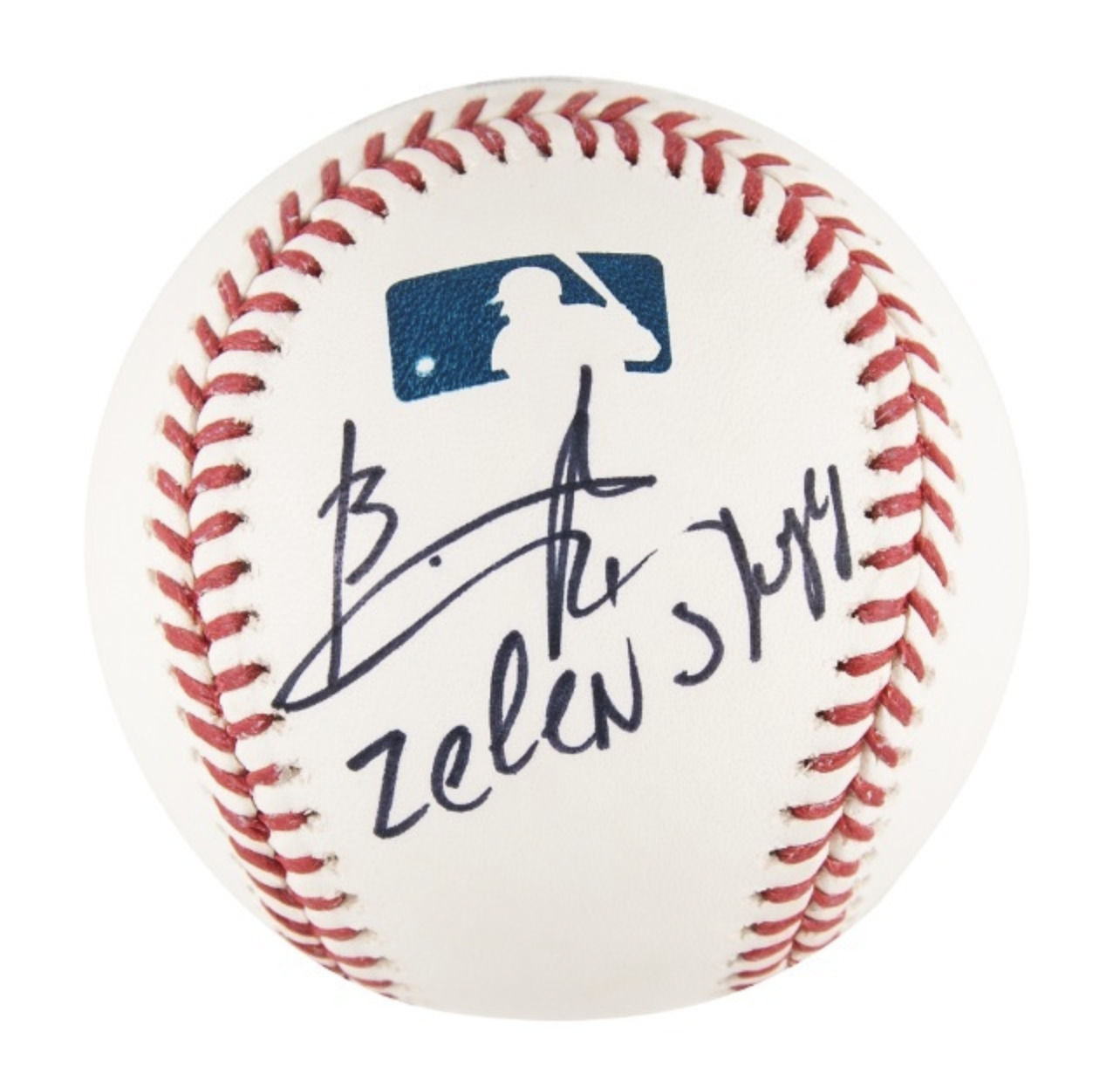 O minge de baseball semnată de Zelenski - vândută la licitaţie în SUA cu peste $50 mii FOTO