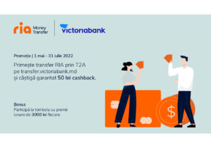 Simplu, rapid și avantajos: Primește bani cu Ria prin transfer online de la Victoriabank