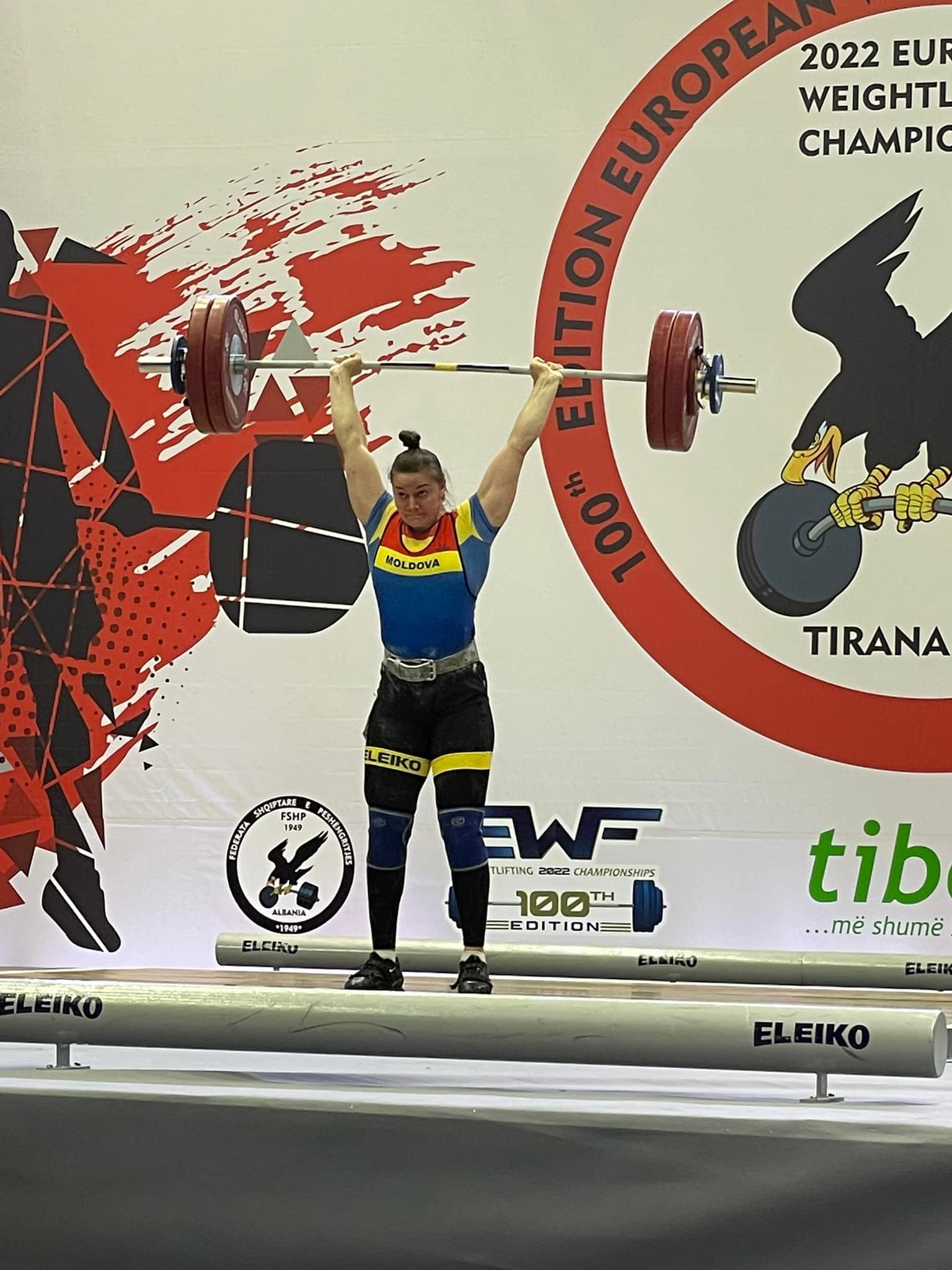 FOTO O halterofilă moldoveancă a luat medalia de bronz la Campionatul European de la Tirana