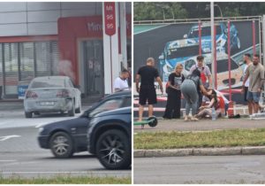 (ВИДЕО) В Кишиневе на заправке загорелся автомобиль. Водитель и пассажир получили ожоги третьей степени