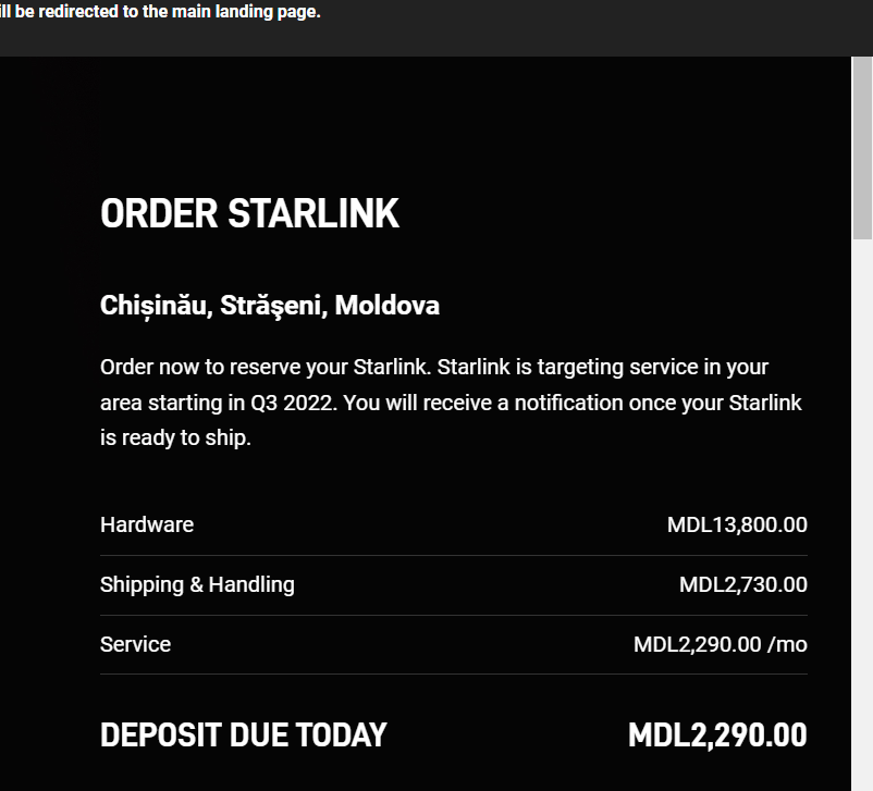 Starlink доступен в Молдове. Сколько стоит интернет от компании Илона Маска