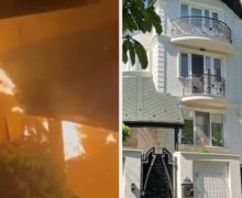 (ВИДЕО) Во дворе дома Додона ночью произошел пожар