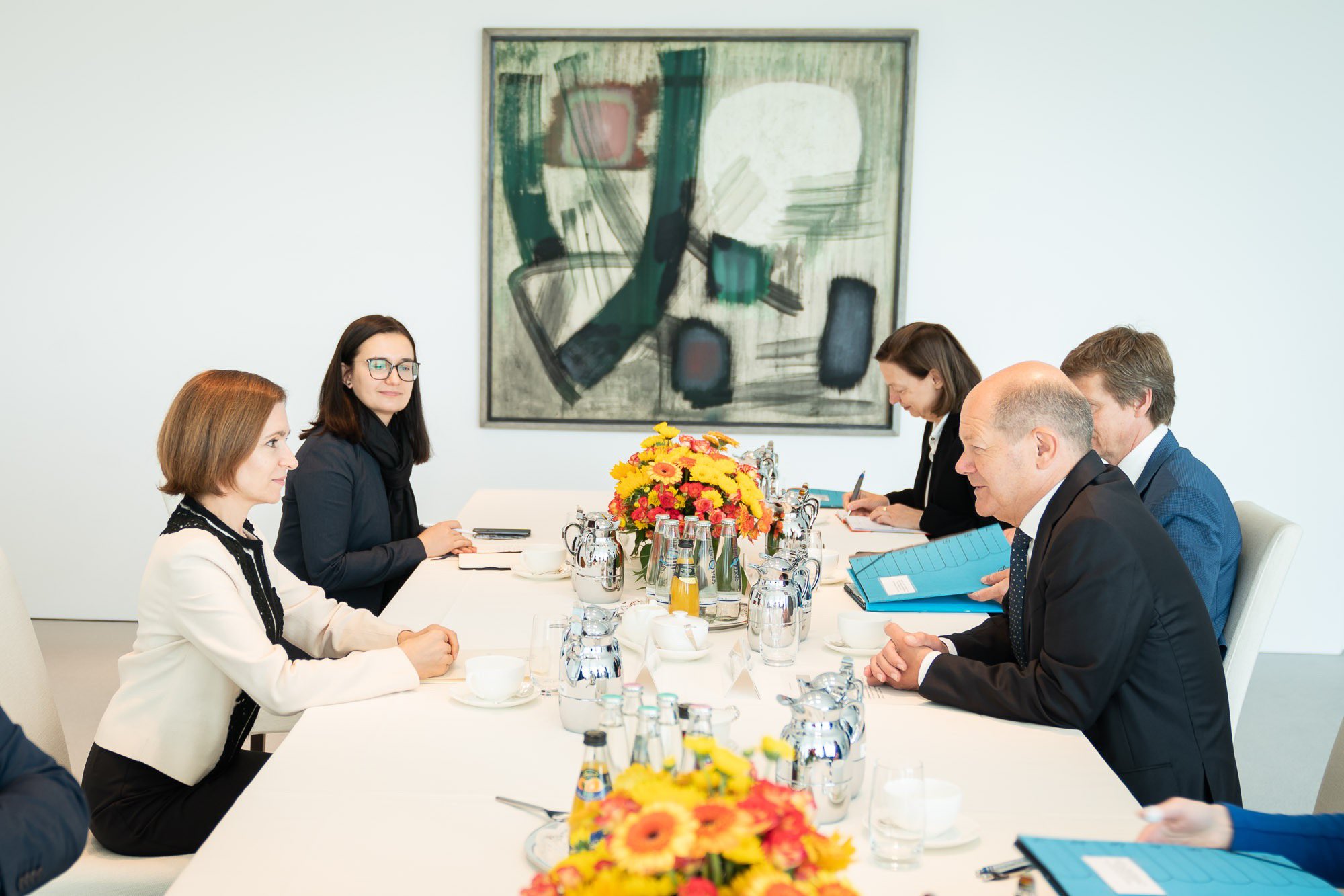 (ФОТО) Санду встретилась в Берлине с канцлером Германии