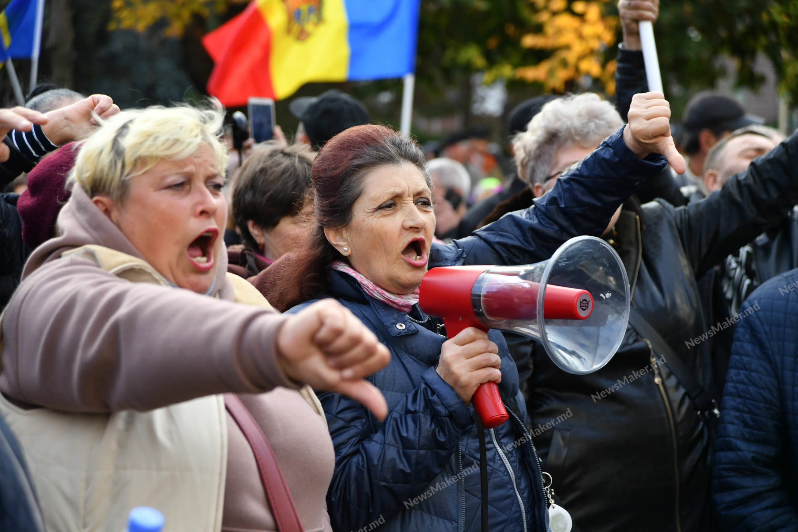 (ФОТО) Как проходил протест партии «Шор» с участием Таубер. Фоторепортаж NM