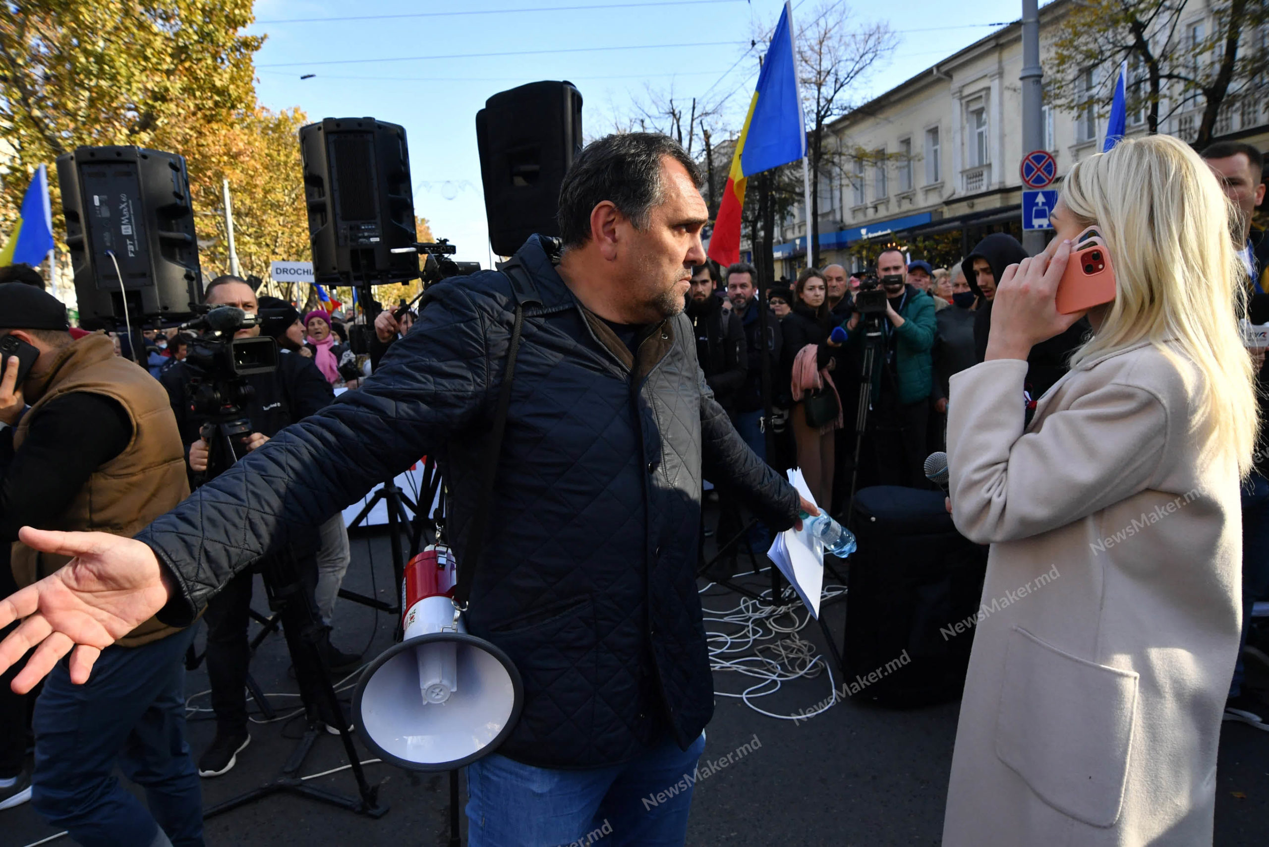 (ФОТО) Как проходил протест партии «Шор» с участием Таубер. Фоторепортаж NM