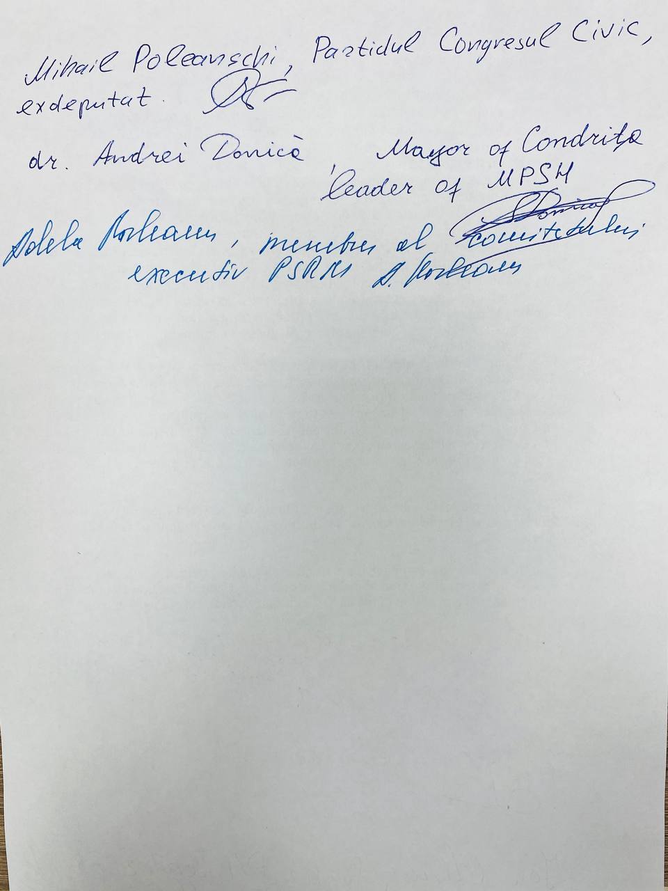 (DOC) Chicu, Ceban, Stepaniuc, Dron și Donică au trimis o scrisoare Comisiei de la Veneția