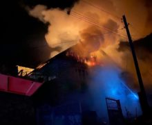 В одном из сел Оргеевского района произошел крупный пожар. Один человек пострадал