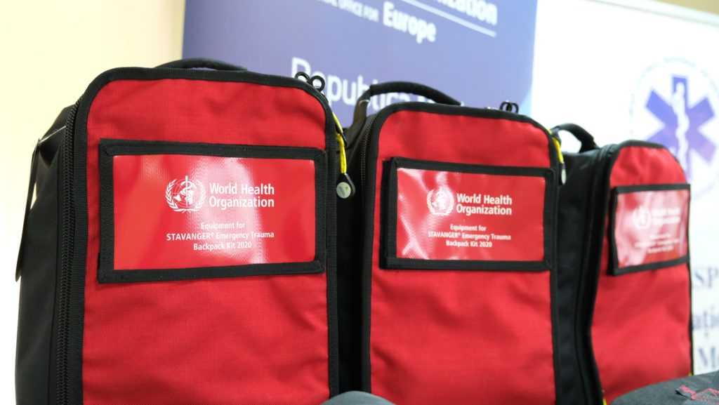 (FOTO) OMS a donat Moldovei dispozitive pentru acordarea asistenței medicale de urgență în valoare de €300 mii