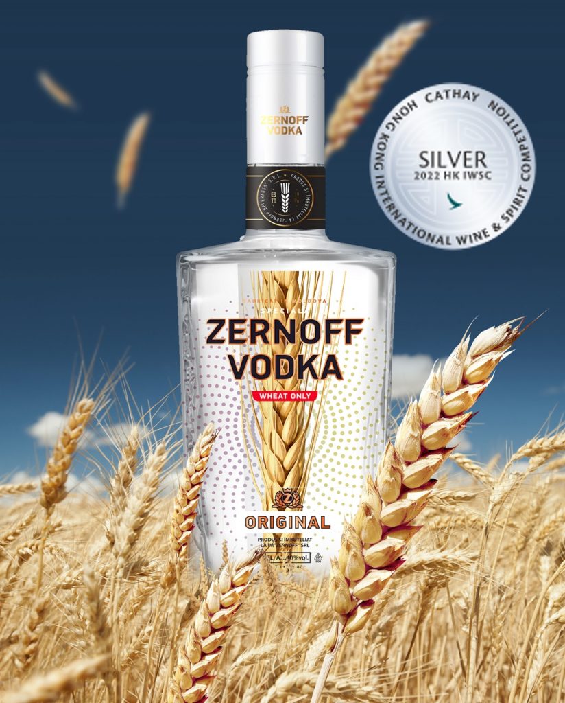 Best Vodka 2022 și 2 medalii de aur pentru Zernoff la Hong Kong International Wine & Spirit Competition