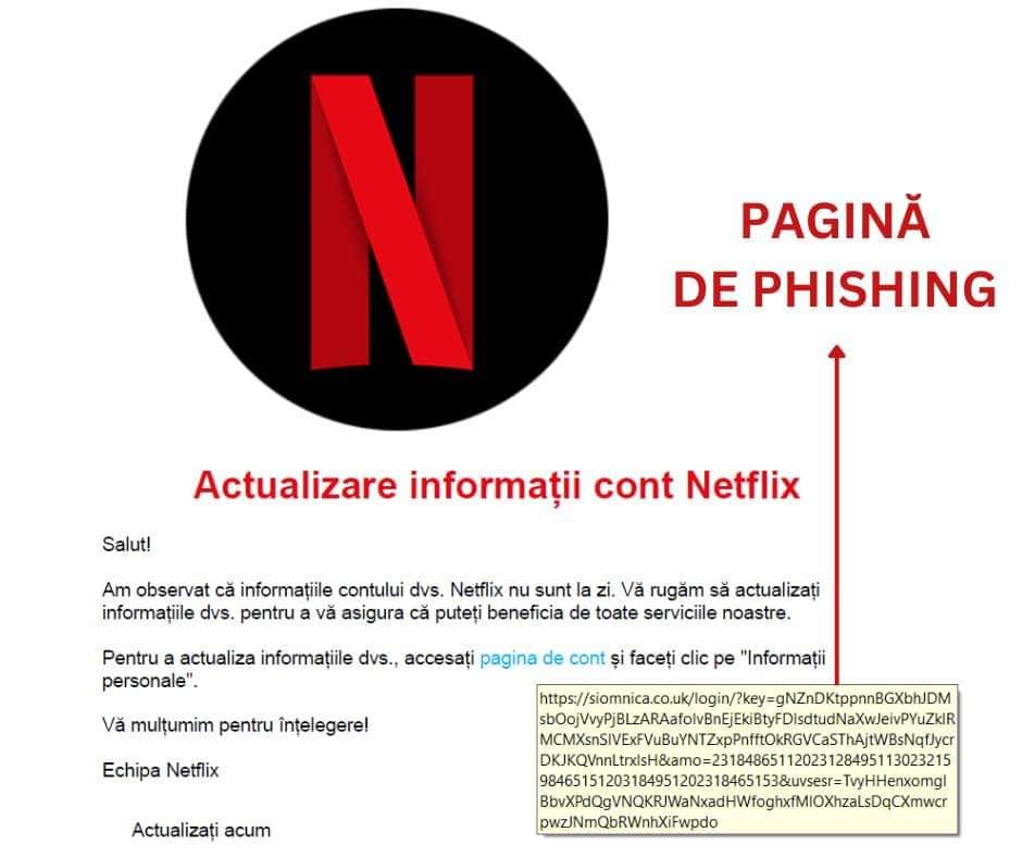 FOTO Utilizatorii Netflix, atenționați: ce mesaje false primesc de la hackeri, din numele companiei 