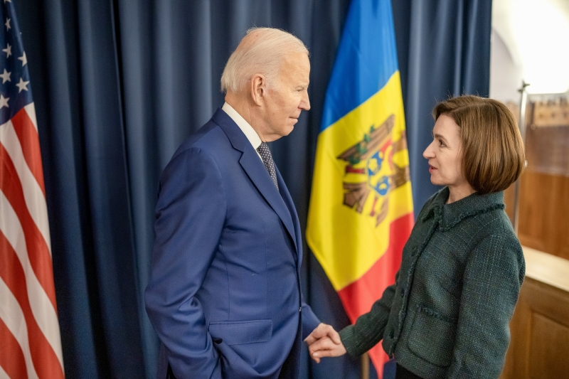 FOTO Maia Sandu a avut o discuție cu Joe Biden: președintele american, invitat în Republica Moldova