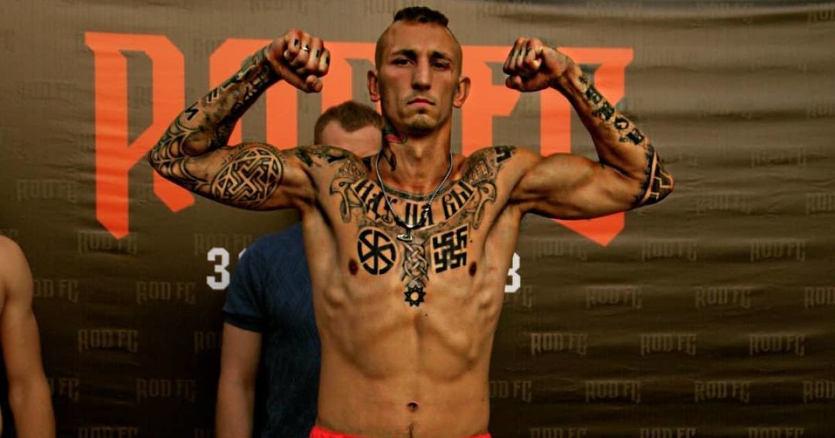 (FOTO) Un fost luptător MMA, acoperit de tatuaje neonaziste, ar fi fost decorat cu Ordinul Curajului pentru particparea în războiul din Ucraina