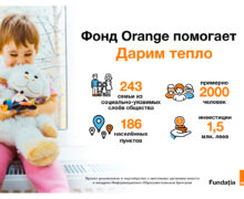 Фонд Orange помогает. Мы подарили тепло 243 семьям из социально уязвимых слоев общества по всей стране