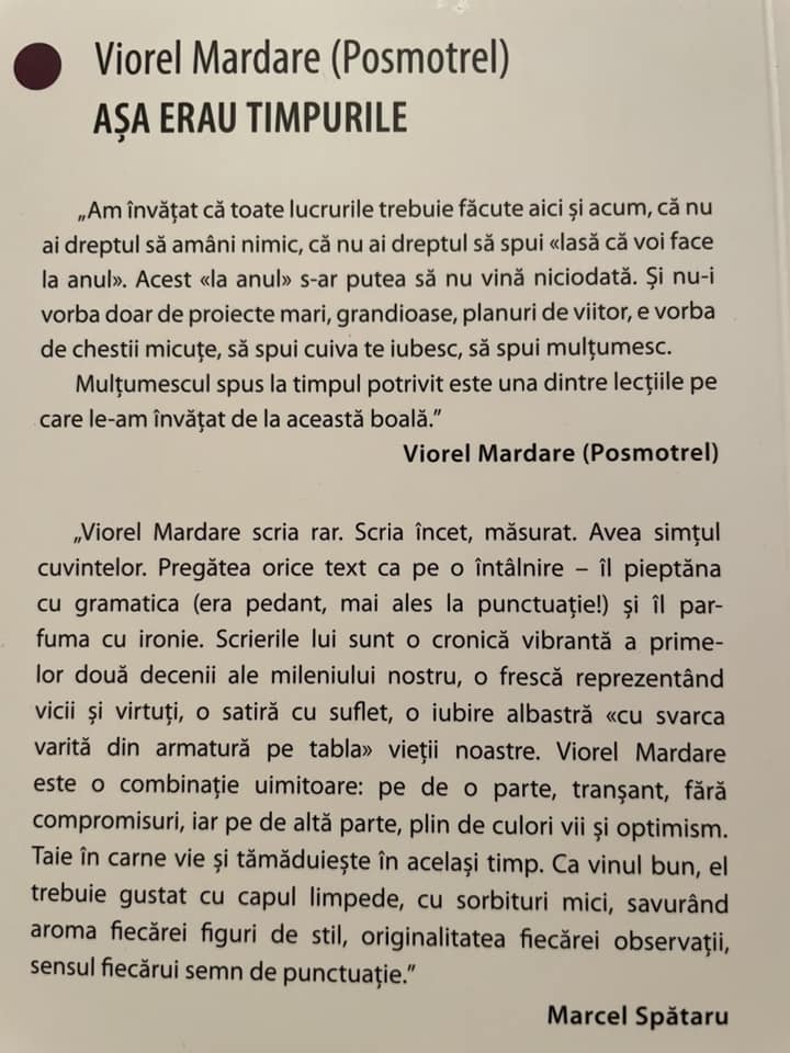 “Evenimentul cultural al anului”. A fost lansată o antologie a citatelor regretatului regizor Viorel Mardare