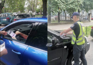 FOTO Unii șoferi au găsit pe parbrizul mașinii pliante de la polițiști. Explicația oamenilor legii 