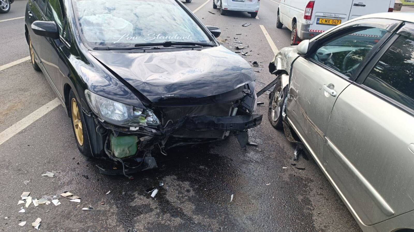FOTO Carambol în capitală: șase mașini s-au ciocnit pe strada Albișoara