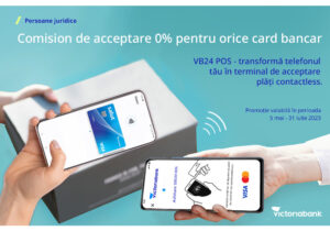 Comision de acceptare 0% la orice card bancar: VB24 POS transformă telefonul tău în terminal de acceptare plăți contactless!