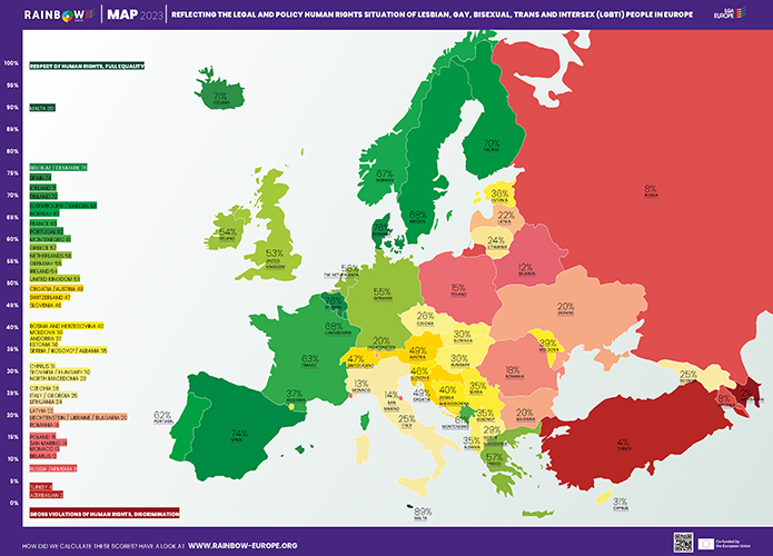 DOC A fost publicată lista celor mai gay-friendly țări din Europa. Pe ce loc s-a clasat Moldova
