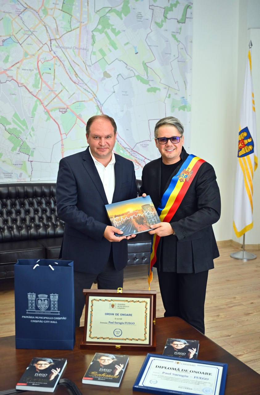 FOTO Fuego a primit Ordinul de Onoare al orașului Chișinău: „Iubesc Moldova, publicul de aici”