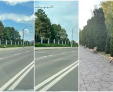 Bănci instalate în soare, cu vedere spre traficul rutier din fața Memorialului. Primăria răspunde criticilor: „Se poate întâmpla cu oricine”