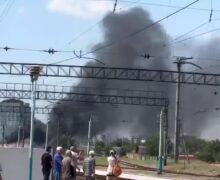 (ВИДЕО) В Крыму сообщили о пожаре в результате атаки дронов