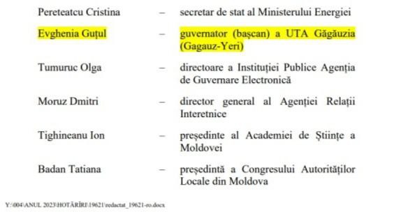 Primul proiect al Guvernului în care figurează numele Evgheniei Guțul. Documentul va fi aprobat mâine