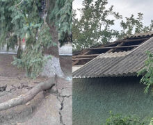FOTO Glodeni: o stână, distrusă în proporție de 60% iar mai multe case lăsate fără acoperișuri