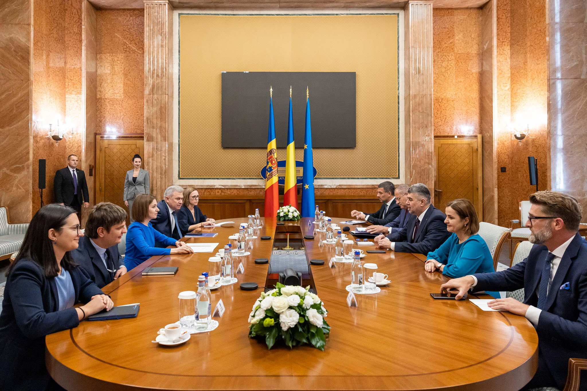 Ciolacu, către Sandu: România susține ferm solicitarea Moldovei de a se asocia formatului de cooperare din cadrul Inițiativei celor Trei Mări