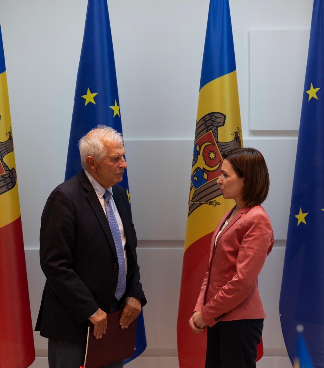 FOTO Josep Borrell, vizită la Chișinău: a discutat cu Maia Sandu și a semnat un acord cu Adrian Efros