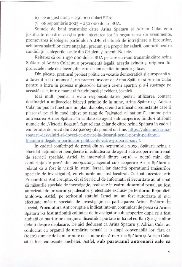 FOTO Fugarul Ilan Șor susține că s-a adresat la Procuratura Generală: o acuză pe Spătaru de înșelăciune 